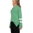 thumbnail image 3 of Worallymy - Camiseta de manga larga para mujer con cuello en V y bloque de color Worallymy JD735906085, 3 of 4