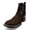 Brown, variant on Men’s Genuine Leather Broad Square Toe Embossed Python Snake Print Ankle Botin Cowboy Boot