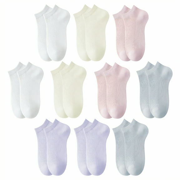 TELOLY 2Pairs Ankle Socks for Women,Cotton Ankle Socks for Women 9-12,Womens Low Cut Socks