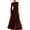 Red, variant on IWRICH Women's Velvet Maxi Dress Crew Neck Long Sleeve High Waist with Belt Floor Length Party Dresses Red XL