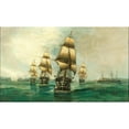 thumbnail image 3 of Cheri Francois Dubreuil 14x10 Black Modern Framed Museum Art Print Titled - A Fleet Parade of American-French Ships, in the Background a Harbour Exit (1875), 3 of 5