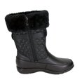 thumbnail image 4 of PEERAGE Leila Women Wide Width Wide Calf Leather and Nylon Winter Boots BLACK 7, 4 of 7