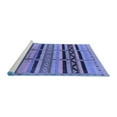 thumbnail image 2 of Ahgly Company Machine Washable Indoor Square Solid Blue Modern Area Rugs, 6' Square, 2 of 4