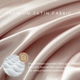 thumbnail image 3 of Juego de sábanas de satén MR&HM, tamaño king, color champán, 4 piezas, 3 of 8