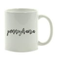 thumbnail image 1 of Koyal Wholesale Black Calligraphy Pennsylvania US State Ceramic Coffee Mug, 1 of 1