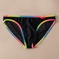 thumbnail image 6 of Yaoyar Mens Ice Silk Mesh Summer Briefs Solid Color Underwear Low Rise Quick Dry Sheer Netting Lightweight Fabric for Casual Summer Wear Briefs,Black,L, 6 of 6