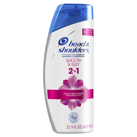 Head and Shoulders Smooth & Silky 2in1 Dandruff Shampoo and Conditioner, 21.9 fl (Best Reconstructing Shampoo And Conditioner)