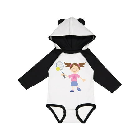 

Inktastic Tennis Girl Gift Baby Girl Long Sleeve Bodysuit
