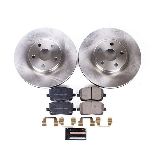 Front Brake Pad and Rotor Kit - Compatible with 2003 - 2008 Toyota Corolla 2004 2005 2006 2007