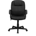 thumbnail image 4 of Flash Furniture Mid-Back Black Leather Executive Swivel Office Chair with Rounded Back and Arms, 4 of 7