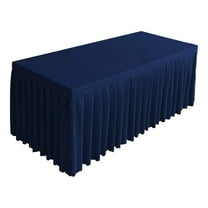 dajkiuy Table Skirts for Rectangle Tables, 47x30x16 Inch Wrinkle Resistant Ruffles Elastic Table Cover for Banquets, Weddings, Events, Parties