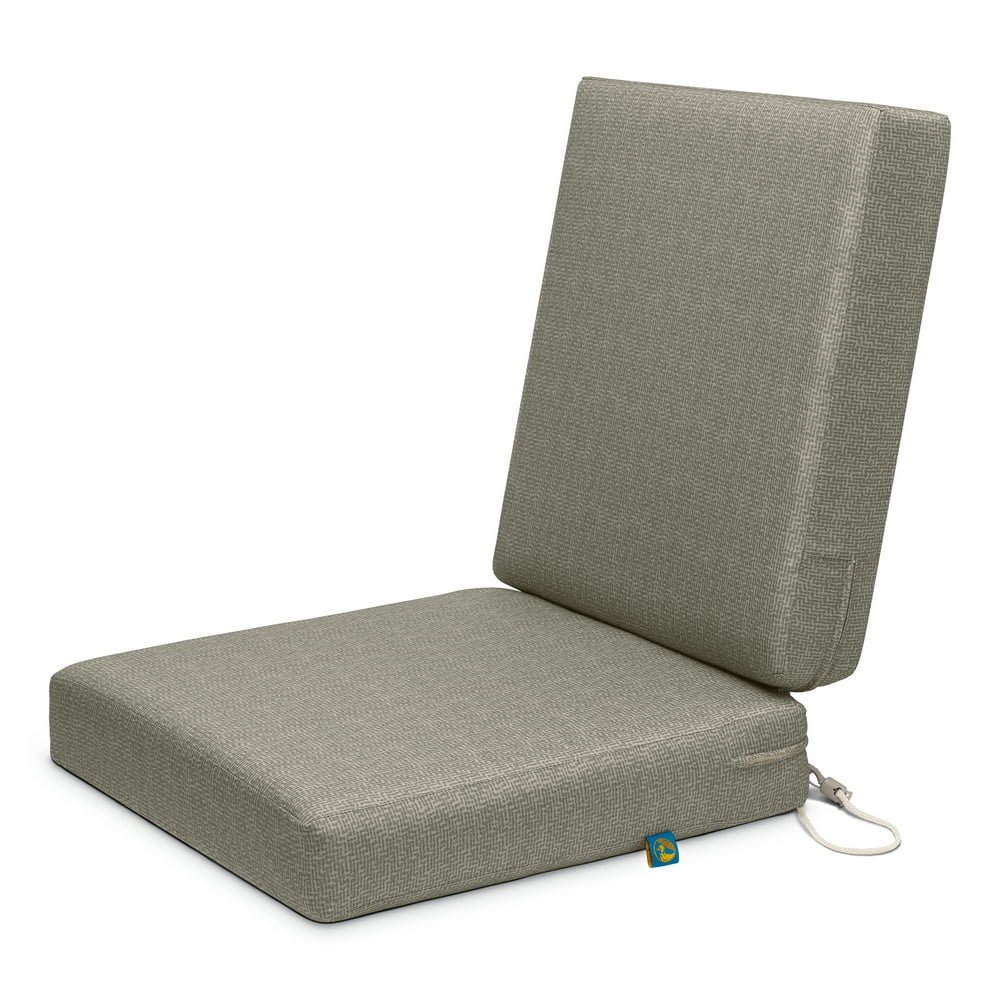 Duck Covers Weekend WaterResistant Outdoor Dining Chair Cushions, 36 x 18 x 3 inch, Moon Rock