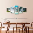 thumbnail image 3 of Elephant Stock Enchanting Iguazu Waterfalls Wall Art - Horizontal Multi Panel Canvas - Living Room Wall Decor - Nature Multi Panel - White And Blue Decor - 80" x 36", 3 of 8