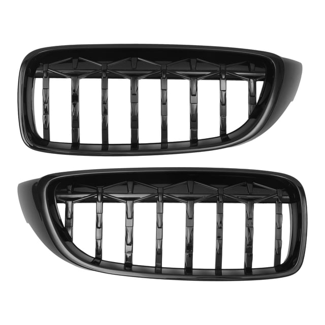 Unique Bargains No.51137294813/51137294814 Front Hood Bumper Grille Grill for BMW 4 Series Left and Right 1 Pair, Black