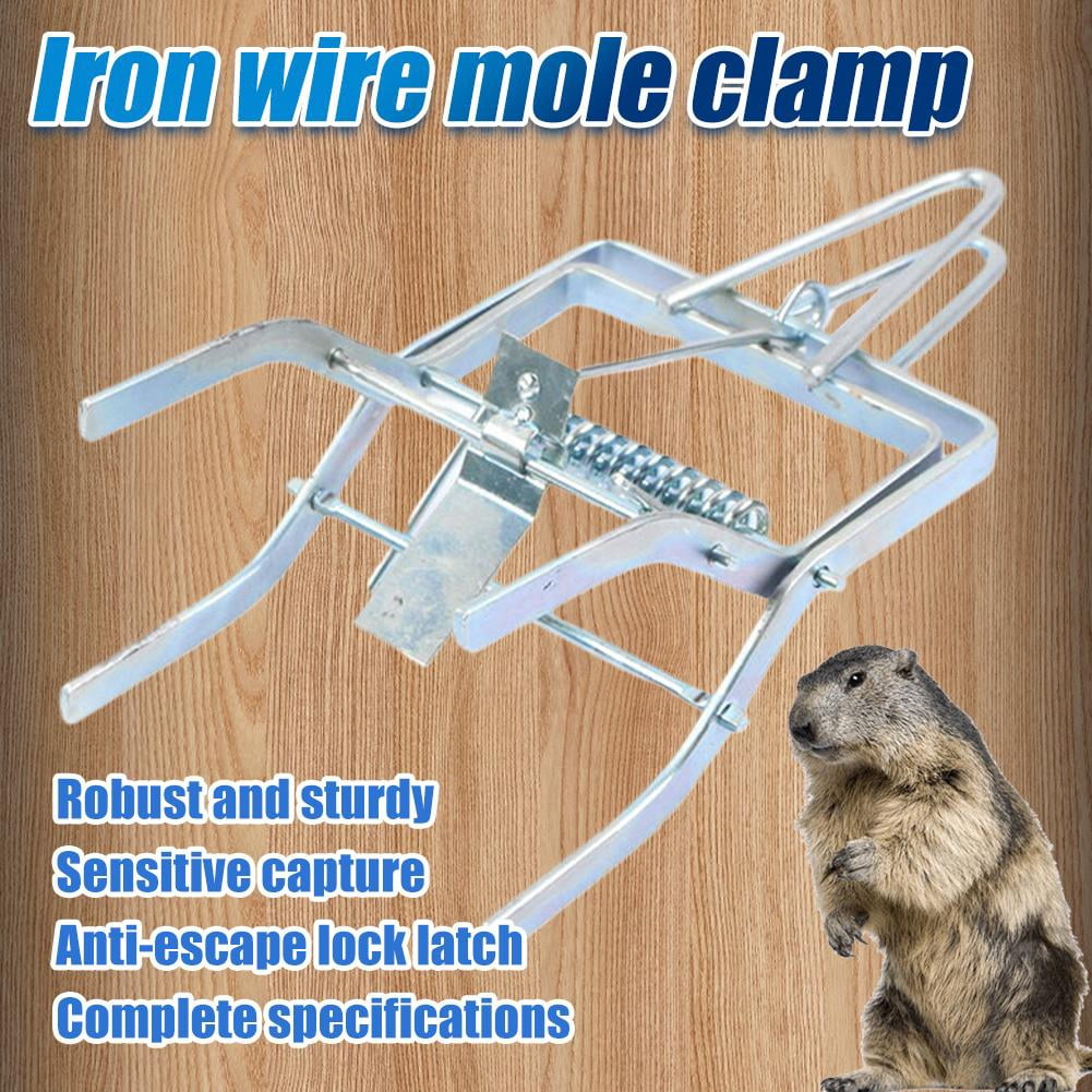 Mole Traps That Kill Best,Mole Trap Easy to Set,Galvanized Steel Gopher Traps for Lawns,Reusable Quick Capture Gopher Hawk Vole Trap Outdoor Use