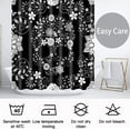 thumbnail image 3 of Extra Long Shower Curtain 72x84 inch Length, Black and White Fabric Shower Curtain Set for Bathroom, Water Resistant Polyester Fabric Machine Washable, 3 of 4