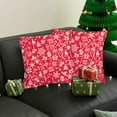 thumbnail image 6 of Floleo Christmas Pillow Covers 18x18 Inch Set of 2, Red White Christmas Tree Decor Throw Pillows, Winter Xmas Holiday Outdoor Lumbar Cushion Cases for Couch Bed Decorations, 6 of 6