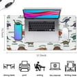 thumbnail image 5 of Long Mouse Pads for Desk,White Cartoon Dinosaurs Names Pattern Desk Mats on Top Of Desks, Desk Mouse Pad Extra Large with 3mm Non-Slip Base and Stitched Edge for Gaming,Office,Work,Home 31.5"x15.7", 5 of 6