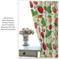 thumbnail image 4 of Red Strawberry Curtains, Watercolor Cute Strawberries Green Leaves Daisy Flowers Summer Fruit Blackout Window Treatments for Kitchen Cafe Bedroom Livingroom, 84" W X 84" L, 4 of 6