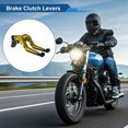 thumbnail image 2 of Palancas de freno y embrague cortas y largas para Kawasaki ZZR600 05-09, palanca de freno ajustable de motocicleta, aleación de aluminio, mango tono dorado con extremo negro, 2 of 6