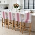 thumbnail image 3 of Light Pink Grey Ombre Bar Stool Cover Set of 6, Modern Abstract Art Gradient Stretch Bar Chair Cover, Removable Washable Pub Counter Stool Chair Slipcover for Kitchen Dining Room Pub Cafe, 3 of 9