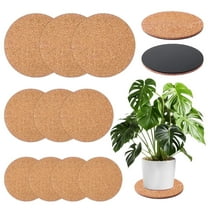 Cork Plant Coasters Mats Cork Coasters for Plants Coasters for House Plants Indoor Cork Mats for Plant 4/6/8 Inch 3 Sizes 10 Pcs