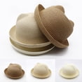 thumbnail image 3 of lanema Trendy for Sun Hat Parent-child Straw Hat Sunshade Hat for Cat Ears Fisherman Hat All-match for Outdoor Activitie, 3 of 20