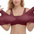 thumbnail image 4 of Yievot 3 Pack Front Closure Bras for Older Women Wireless Everyday Bras for Seniors Full Coverage Comfortable Wirefree Bras Push Up Bras with Back Support, 4 of 7