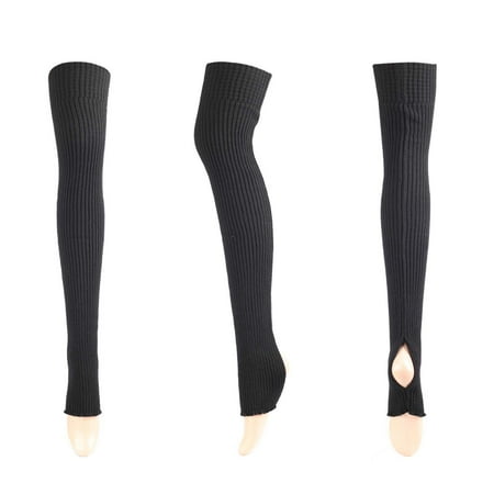 

Egmy Fall Winter Women Pure Color Yoga Warm Wool Leg Warmers With Extended Knees And Feet Piled Socks