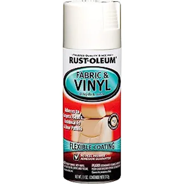 RustOleum 248922 Fabric & Vinyl Spray Paint, 11 Ounce, Gloss White