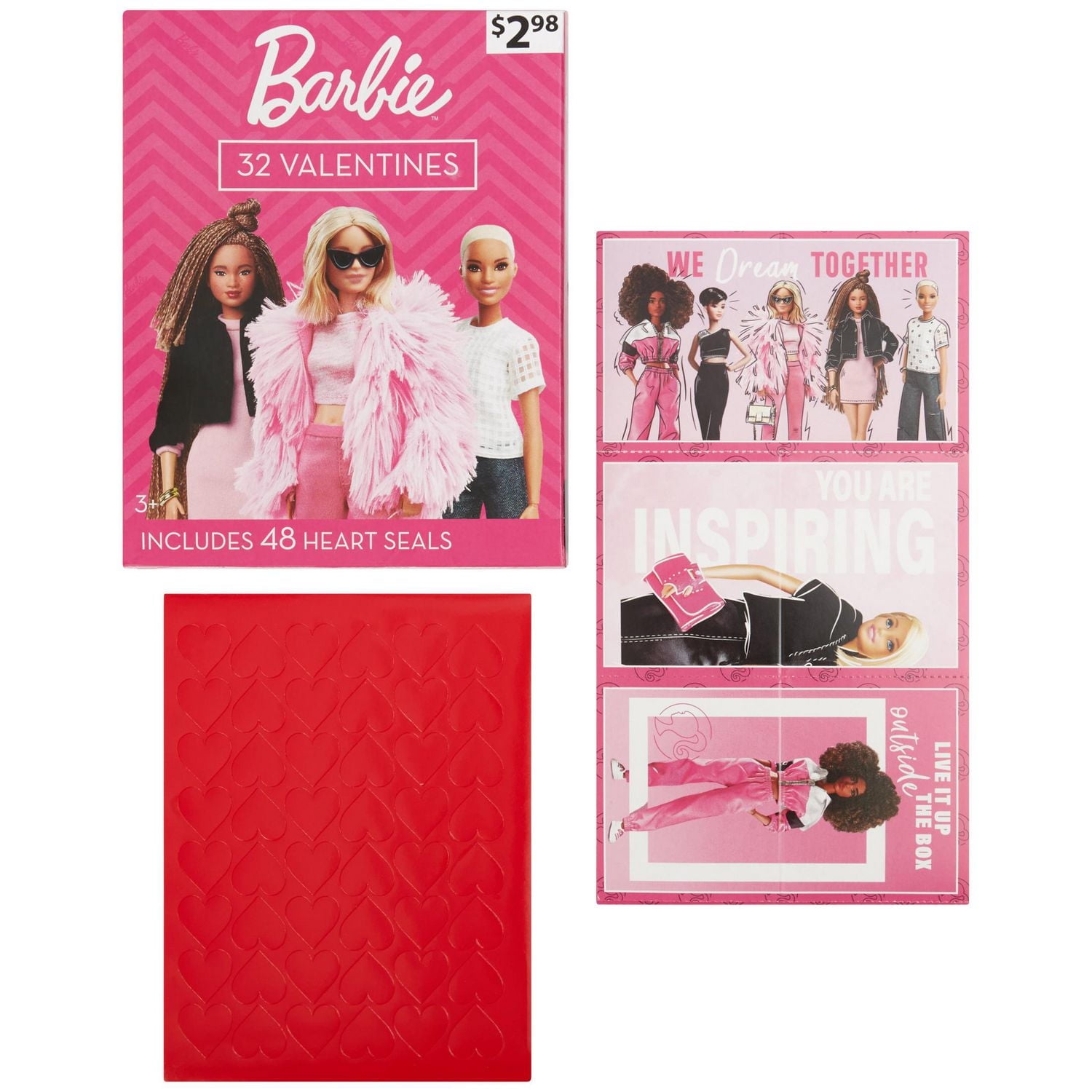 Barbie Valentine Card, 32 Count, Classroom Cards, Classroom Exchange Cards