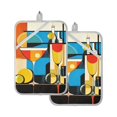 thumbnail image 7 of Yayeee Pot Holders Kitchen Heat Resistant with Pocket 7"x9.8" Cotton Oven Cooking Hot Pads, Modern Cocktails, 7 of 7