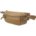 thumbnail image 1 of HUGFEGWE Multi Functional Waist Pack, Wearproof Waist Pack Stain Resistant Hook and Loop Straps Double Open Zipper for Training (Brown) CJB91-49874, 1 of 9
