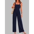 thumbnail image 3 of FreshPretty Womens Jumpsuit Summer Casual Loose One Piece Overalls Smocked Sleeveless Wide Leg Rompers With Pockets, 3 of 6