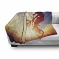 thumbnail image 3 of Modern Soft Flannel Fleece Throw Blanket, Man on the Bike Performing Silhouette Under Hazy Sunlights Hobby Image Print, Cozy Plush for Indoor and Outdoor Use, 60" x 80", Multicolor, by Ambesonne, 3 of 6