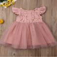 thumbnail image 3 of 2-6T Bébé Filles Princesse Robe Paillettes Flutter Manches Tulle Sans Dos Robe Tutu pour Fête d'Anniversaire de Mariage Rose 3-4 Ans, 3 of 7
