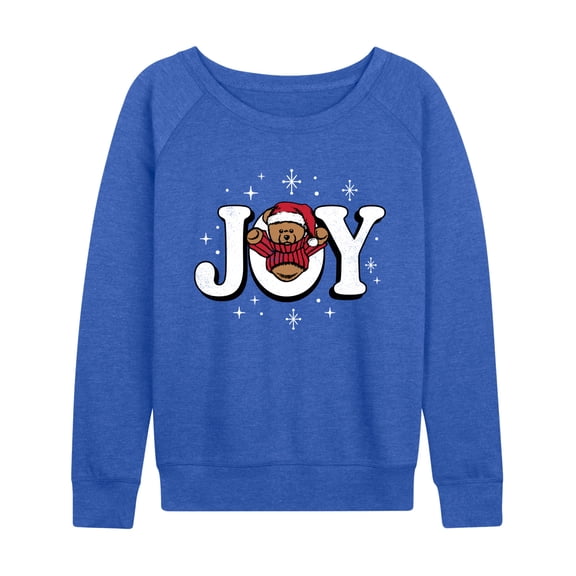 Instant Message - Joy Teddy Bear - Women's French Terry Long Sleeve Pullover