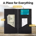 thumbnail image 3 of Gold Lion Gear Check Presenters for Restaurants Bulk 10 Pack - 5.5 x 10 Inch Double Side Check Presenter with Gold Thank You Imprint - Receipt Holder for Organized Payments - Black, 3 of 7