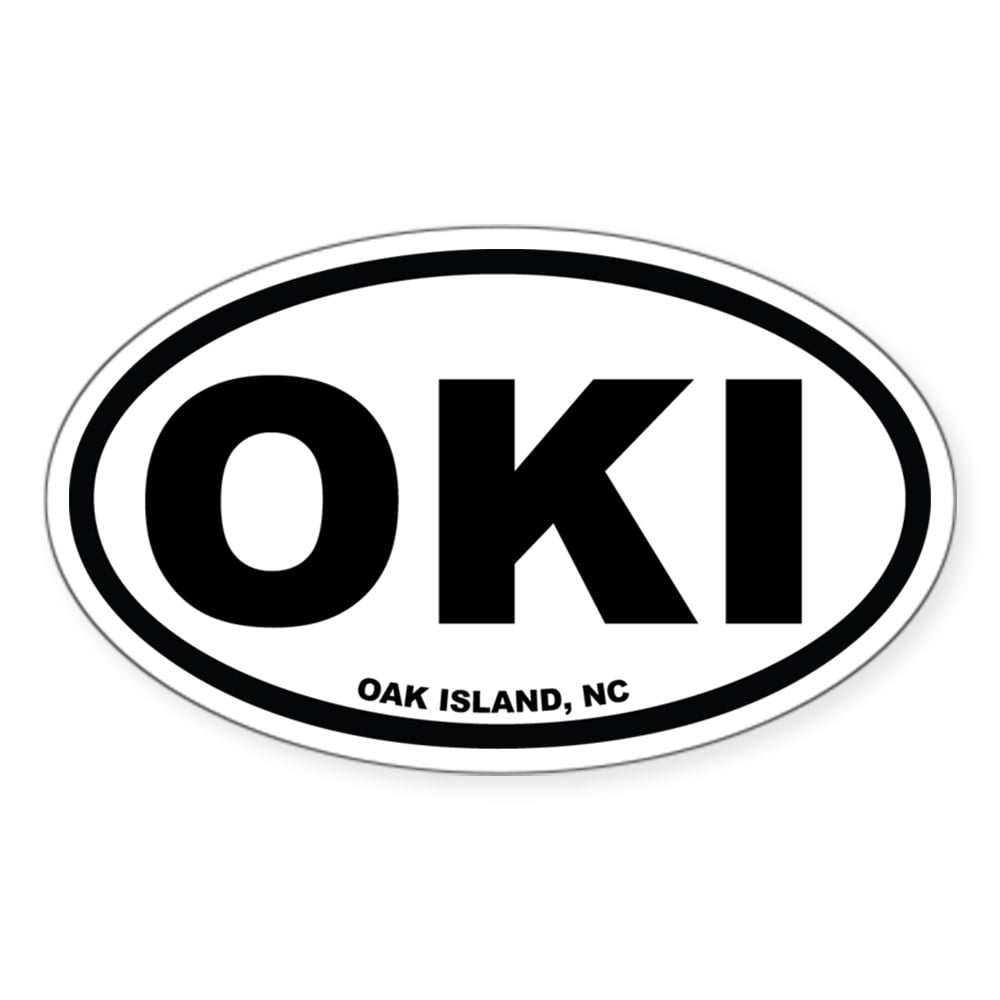 NC Euro Oval Sticker Sticker 244469616 Oval CafePress Oak Island 