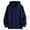 Dark Blue, variant on Men's Hoodies Fleece Lined Sweatshirts Solid Color Drawstring Hoodie Spring Fall Long Sleeve Tops Casual Hooded Pullovers with Pockets Loose Cotton Hoody Outwear for Sports Running