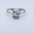thumbnail image 3 of Adlai Simulated Fire Opal Ring Women Purple Cubic Zirconia Ginger Lyne Collection, 3 of 5