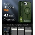 thumbnail image 2 of Magnetic Compatible with iPhone 16E Case, [Built-in Invisible Kickstand][Compatible with MagSafe][Military Grade Shockproof] Slim Translucent Matte Case for iPhone 16E 6.1" 2025, 2 of 14