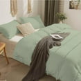 thumbnail image 3 of D.N.G. BEDDINGS 1 Piece Boho Chic Pom Pom Comforter, All Season Down Alternative Bedding Comforter - (Super King Size, Light Sage) 800 Thread Count, Egyptian Cotton., 3 of 6