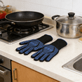 thumbnail image 6 of Oven Gloves 932°F Extreme Heat Resistant Gloves - Silicone Non-Slip Oven Mitts with Finger, Kitchen Outdoor Cooking Glove for BBQ, Baking, Grilling, 1 Pair, 6 of 7
