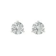 thumbnail image 3 of 2 Ct Round Cut Studs Clear Moissanite 14K White Solid Solid Gold Everyday Dainty Earrings Screw Back, 3 of 7
