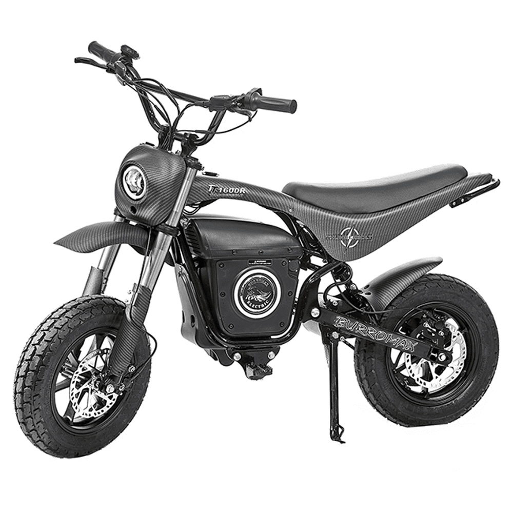Burromax TT1600R, 1600w 52v Lithium Ion, 4 Speeds, 32 mph, up to 350lb Rider, Electric Mini Bike