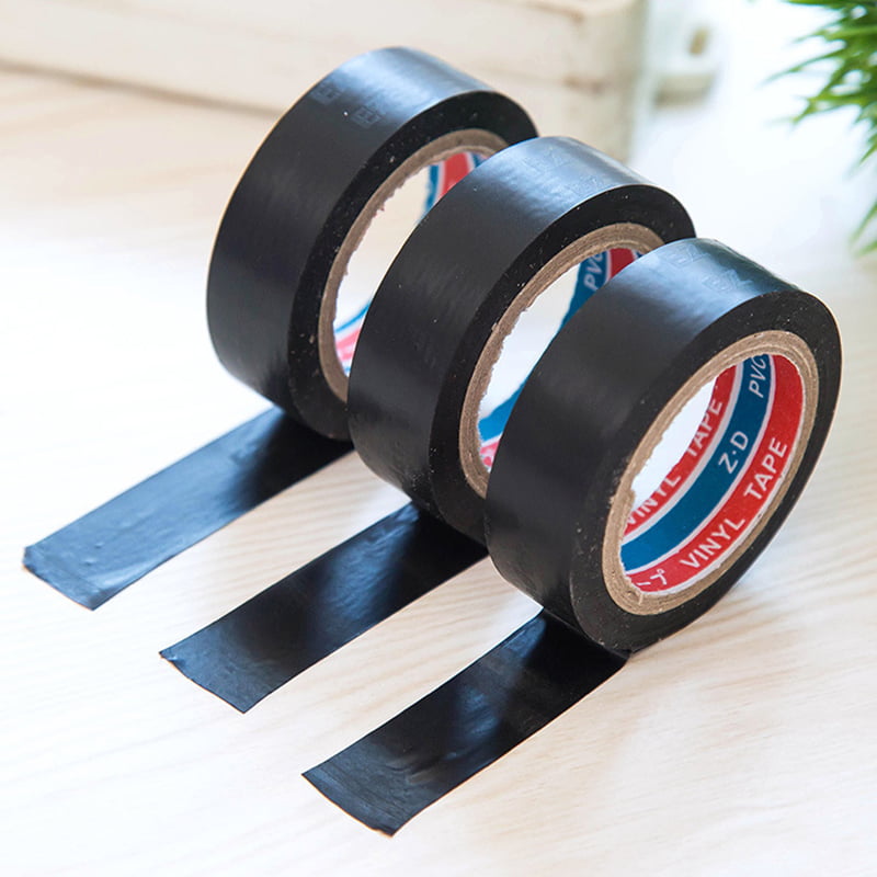 1 Roll PVC Electrical Wire Insulating Tape Roll  Black 6M Length 16mm Wide 