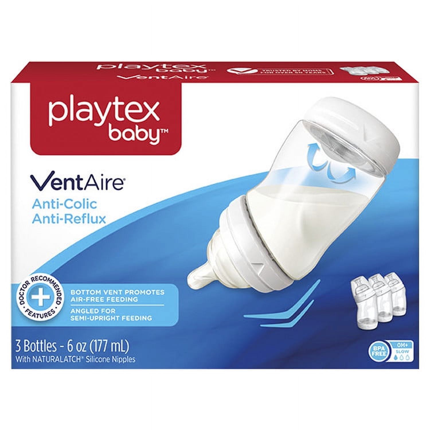 Playtex Baby VentAire Complete Tummy Comfort 6oz 3-Pack Baby Bottle - image 4 of 9
