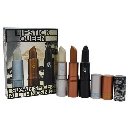Lipstick Sugar Honey Lipstick Queen Sugar Spice & All Things Nice Trio 3 Pc Set 0.12oz Ice Queen Lipstick, 0.12oz Queen Bee Lipstick, 0.12oz Black Lace Rabbit Lipstick ()