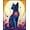 Black, Pattern 3, variant on Flatwoven High Traffic Area Rug, Caelispace Cute Cat for Magical Fantasy, Non Slip, Stain Resistant, Washable Area Rugs for Living Room, Bedroom(Blue, 4X6)